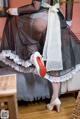 Coser@蠢沫沫 (chunmomo) Vol.041: 黑透明女仆 (44 photos)